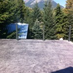 Elevated Stamped Concrete Topping Patio 